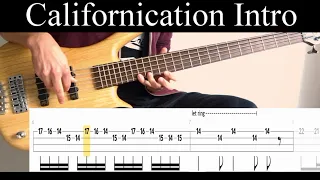 Californication Intro Live at Slane Castle (Red Hot Chili Peppers) - Bass Cover (With Tabs)