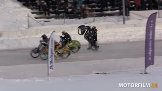 2024-01-27 FIM Ice Speedway World Championship, Qualifying Round, Örnsköldsvik, Sweden, Crashes