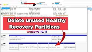 How to Delete Unused Healthy Recovery Partition in Windows 10/11 | Delete healthy recovery partition