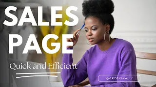 How to Create a Sales Page Efficiently: Using AI and Templates to Save Time