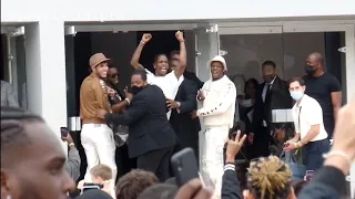 Travis Scott amazing riot at the exit of Dior Menswear Summer 22 fashion show - 25.06.2021