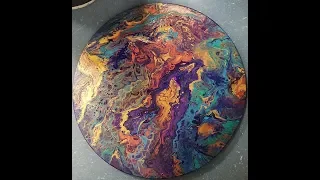 (271) RAINBOW CANYON LAZY SUSAN Acrylic Pour with Sandra Lett 020419