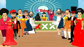 Scary Teacher 3D vs Squid Game Dresses Change Game 5 Times Challenge Scary Teacher Got Talent