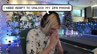 xQc Needs Adept to Unlock his Phone with 2FA
