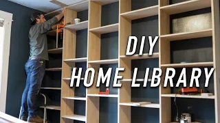 We built this MASSIVE 3 wall Bookshelf!! || Simple Design