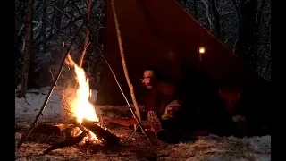 WINTER CAMPING BUSHCRAFT - Chaga Tea - Chilli Con Carne - Bushcraft