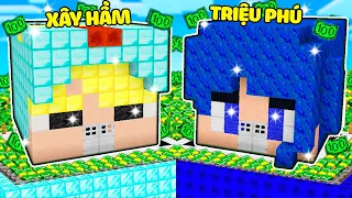 TÔ GÀ THỬ THÁCH 24H XÂY HẦM BÍ MẬT CHỦ ĐỀ TRIỆU PHÚ SIÊU GIÀU TRONG MINECRAFT*TÔ GÀ XÂY HẦM BÍ MẬT