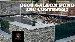 3600 GALLON KOI POND INCLUDING COSTING!