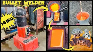 141 KG Bullet Welder Melt Down - Scrap Yard Salvage - ASMR Metal Melting  - BigStackD Bulk Bars