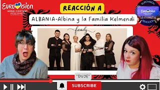 Albania | Eurovision 2023 reaction | Albina and Familia Kelemendi - Duje | Eurovisión Reacción