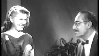 Groucho learns what 'snogging' means - Rare clip from You Bet Your Life (Feb 6, 1958)