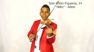 Adele - "Hello" (electric violin cover) Tyler Butler-Figueroa Violinist 14 yo AGT Golden Buzzer NC