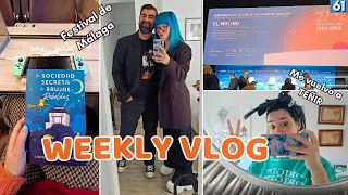 🎥Vamos al FESTIVAL DE MÁLAGA! Y me vuelvo a TEÑIR el pelo FANTASÍA💙 Vlog 61✨