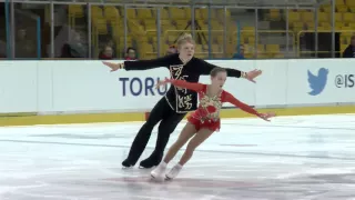 2015 ISU Jr. Grand Prix - Torun Pairs Short Program Ekaterina BORISOVA / Dmitry SOPOT RUS