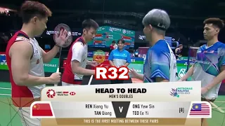 MALAYSIA OPEN 2023 (R32) | Ong Yew Sin/Teo Ee Yi 🆚 Ren Xiang Yu/Tan Qiang