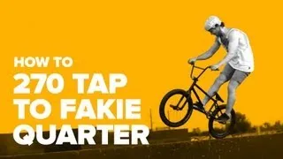 Как сделать 270 тэп на фэйки с квотера на BMX (How to 270 tap to fakie quarter BMX)