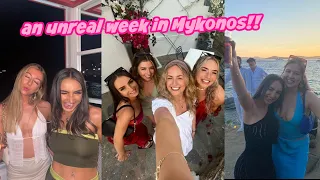 GIRLS HOLIDAY VLOG IN MYKONOS!! Scorpios, Paradise, Sunset 180, Santanna Beach club & more