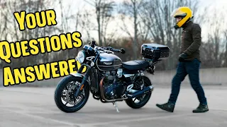 Q&A Time! // Speed Twin 1200 vs T120 // Akrapovic exhaust // +1 front sprocket?