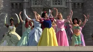 All 11 Disney Princess gathering for the first time for Merida's coronation at Walt Disney World