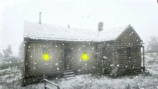 Icy SNOWSTORM and Arctic Howling Wind Sounds in Glittertind Mountains, Sweden. Loud Blowing Snow