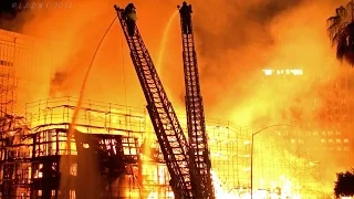 L.A. Construction Site Inferno / LAFD / Part 2 of 2 / Da Vinci Apartments Fire