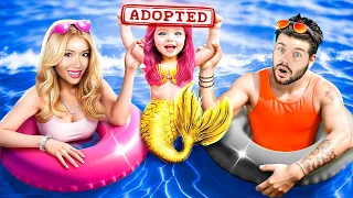 ¡Adoptamos Una Sirena! ¡Consejos Para Padres En La Playa! ¡Cómo Cuidar A Una Sirena!