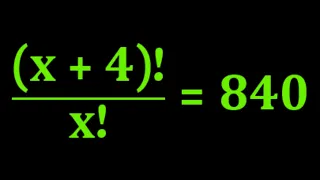 Germany | Math Olympiad factorial Problem | A nice Algebra Simplification Equation | Find "x" ?