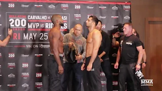 Bellator 200 Weigh-Ins: Rafael Carvalho vs. Gegard Mousasi Staredown - MMA Fighting