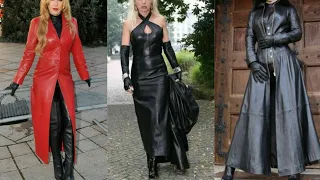 Gorgeous and outstanding leather long power dresses for stylish women and girls