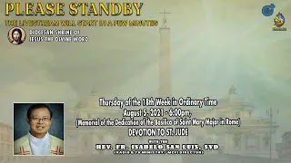 LIVE NOW | Online Holy Mass at the Diocesan Shrine for Thursday, August 5, 2021 (6:00pm)