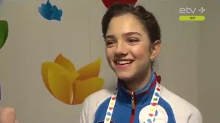 Evgenia Medvedeva - interview after winning Worlds 2017 (ETV+)