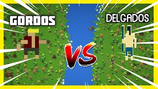 Isla de GORDOS VS isla de FLACOS ​⚔️🔥​ | WORLDBOX