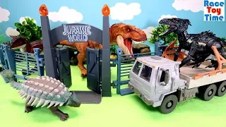 Jurassic World Dinosaurs Park Toys For Kids  - Indoraptor T-Rex Dinos