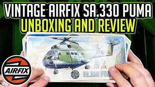 Vintage Airfix SA.330 Puma 1973 1:72 Scale Model 03021 Unboxing and Review