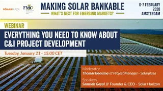 Everything You Need to Know About C&I Solar Project Development | MSB 2020 | Solarplaza Webinar