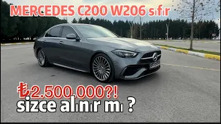 Mercedes Benz C200  AMG SIFIR W206  İNCELEME 2.5000.000₺  MERCEDESİN EN EKONOMİK EN İYİSİ Mİ?