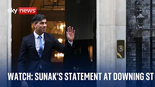Rishi Sunak delivers statement at Downing Street