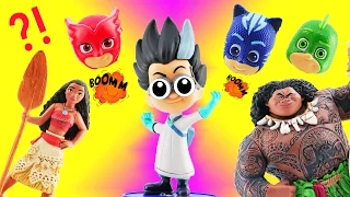 Moana Saves PJ Masks in the Best Color Learning Video featuring Moana, Maui, Owlette & Catboy!