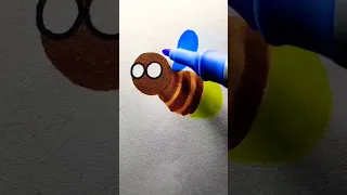 make 🐝 bee 😳 😳#cricket #craft #creation #creative #latest #new #news #shortvideo #viral #shortvideo