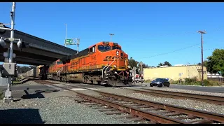 4K 60FPS: BNSF, Union Pacific, & Amtrak at CP Giant & Rheem, CA