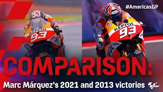 Comparison: Marc Márquez's 2021 and 2013 victories