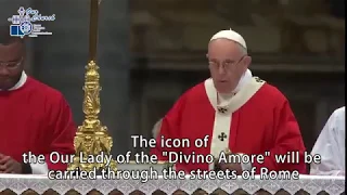 Pope celebrates Pentecost with two packed masses(08/06/2019)