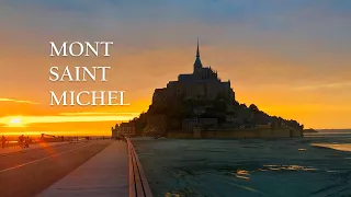 Самый красивые замки мира - Мон Сен Мишель на рассвете, Франция / Mont Saint Michel, France in 4K