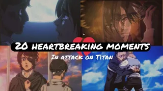 20 heartbreaking moments of attack on Titan| most sad  moments of attack on Titan #anime#trending