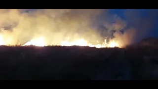 Пожар на пустыре в Измаиле