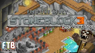 I'm TRAPPED in a CAVE on Stoneblock 3 Bedrock Editon... HELP! | Ep 1