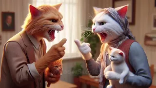 endless fight between cat couples😭 cat sad story#cat #cute #ai#viral #aiimages #cartoonqueen