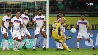 ISL Season 4| Kerala Blasters Vs FC Goa| Iain Hume Free Kick