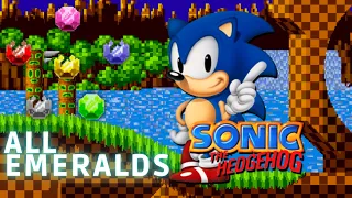 Sonic the Hedgehog (Genesis/Mega Drive) Playthrough/Longplay (All Emeralds) (No Damage)