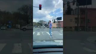 Michael Jackson at traffic light